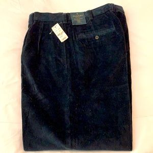 NWT navy blue Brooks Bros corduroy pants (36x30)